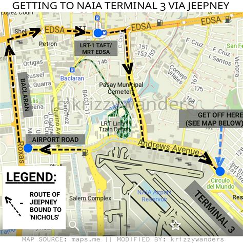 naia terminal 3 directions
